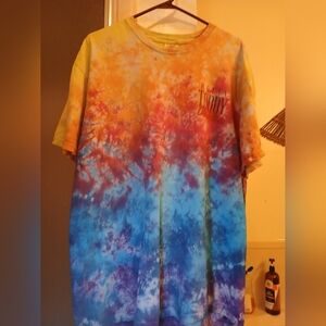 Multicolored‎ Tie-Dye Tee. Hotty Toddy Home of the South REBELS. XL.